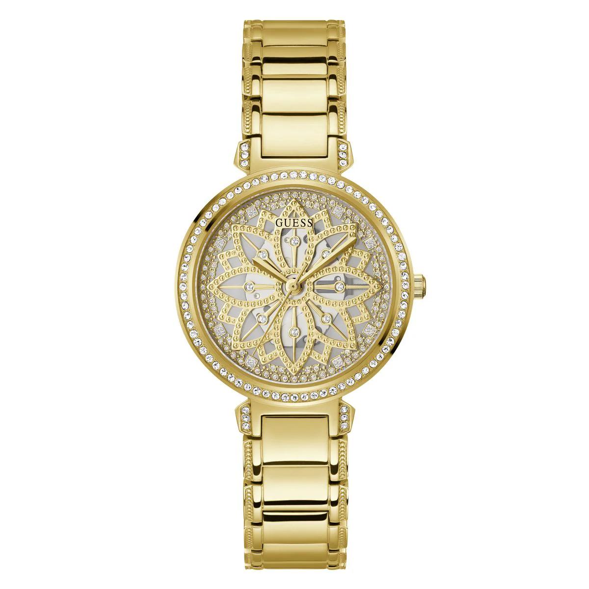 GUESS LILY Champagne Round Dial Analog Women's Watch - GW0528L2