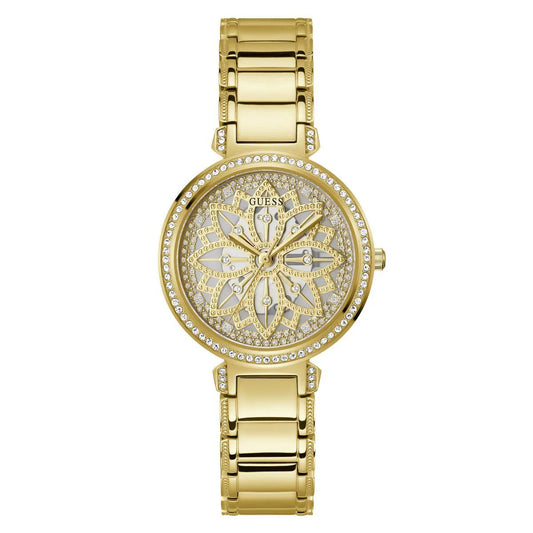 GUESS LILY Champagne Round Dial Analog Women's Watch - GW0528L2