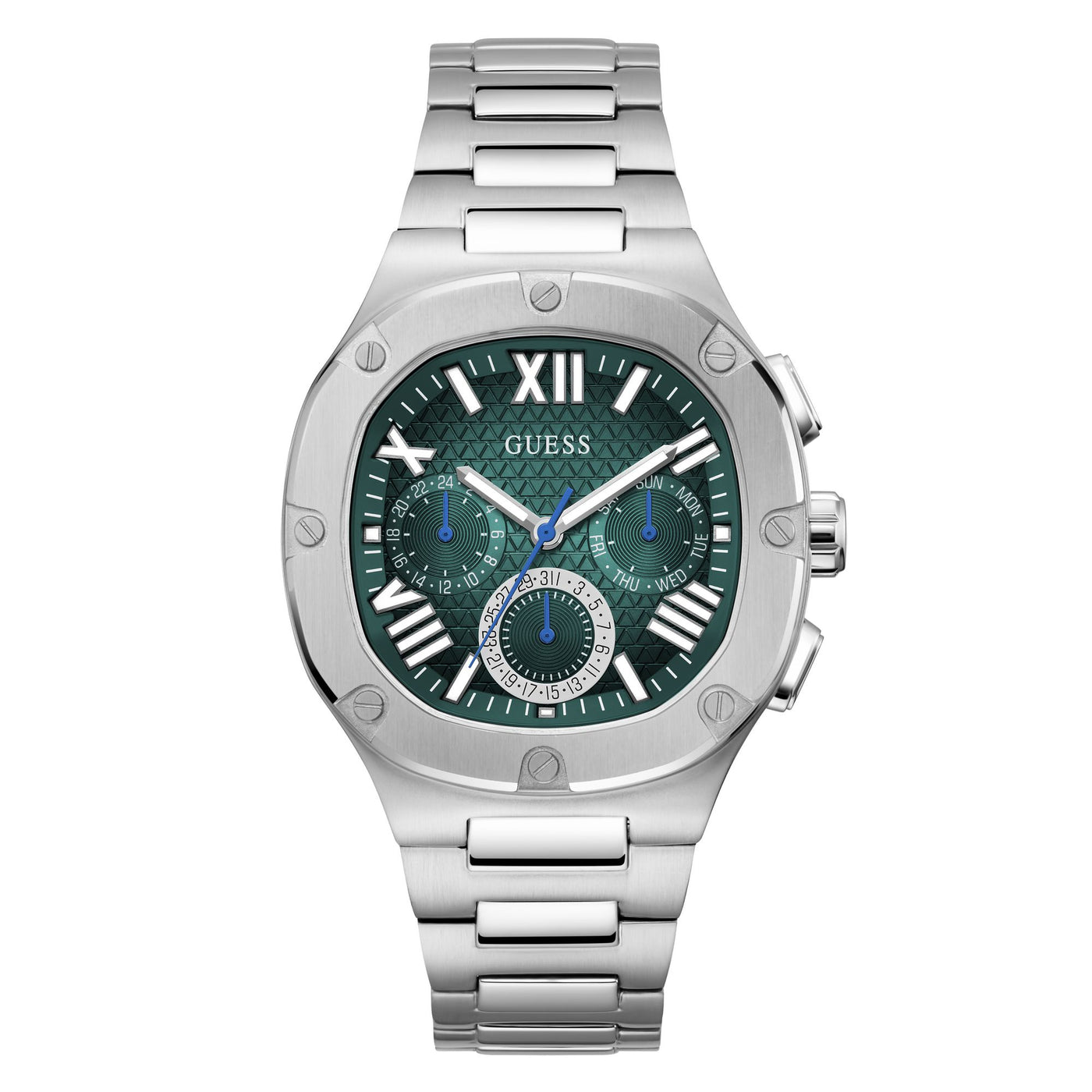 GW0572G6 GUESS | Green Dial Quartz Analog Watch (Men)