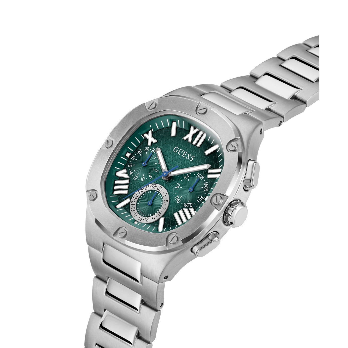 GW0572G6 GUESS | Green Dial Quartz Analog Watch (Men)