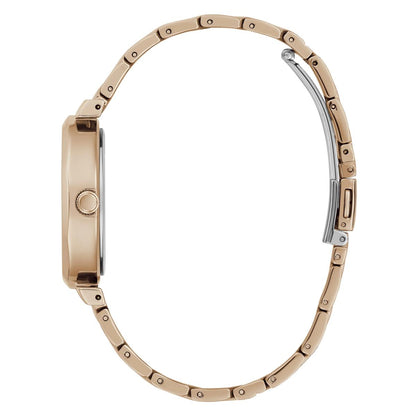 GUESS Quartz Rose Gold Dial Analog Stainless Steel Women's Watch GW0613L3
