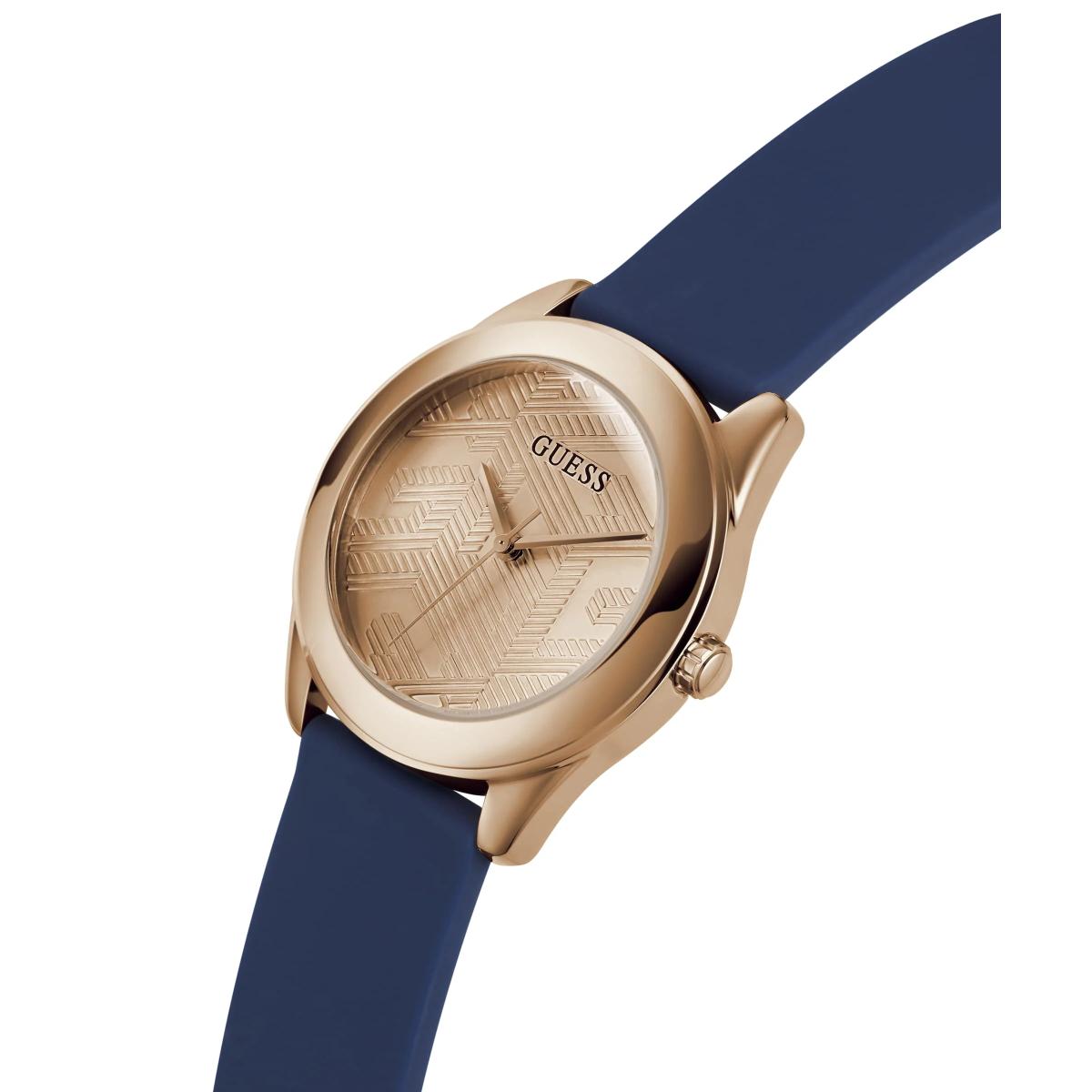 GUESS Cubed Quartz Rose Gold Dial Analog Women's Watch GW0665L2