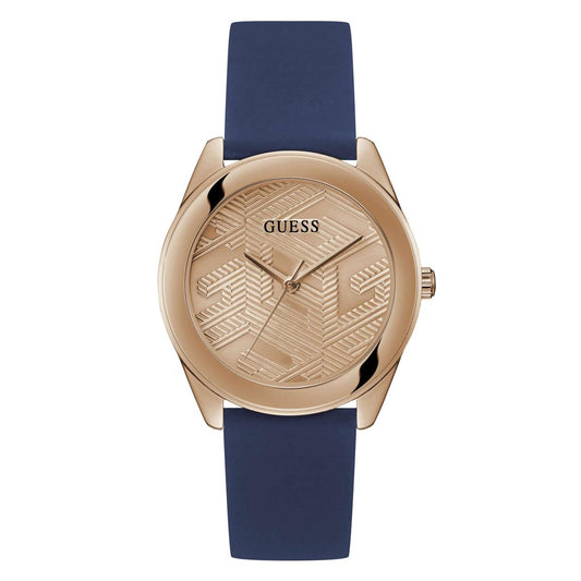 GUESS Cubed Quartz Rose Gold Dial Analog Women's Watch GW0665L2