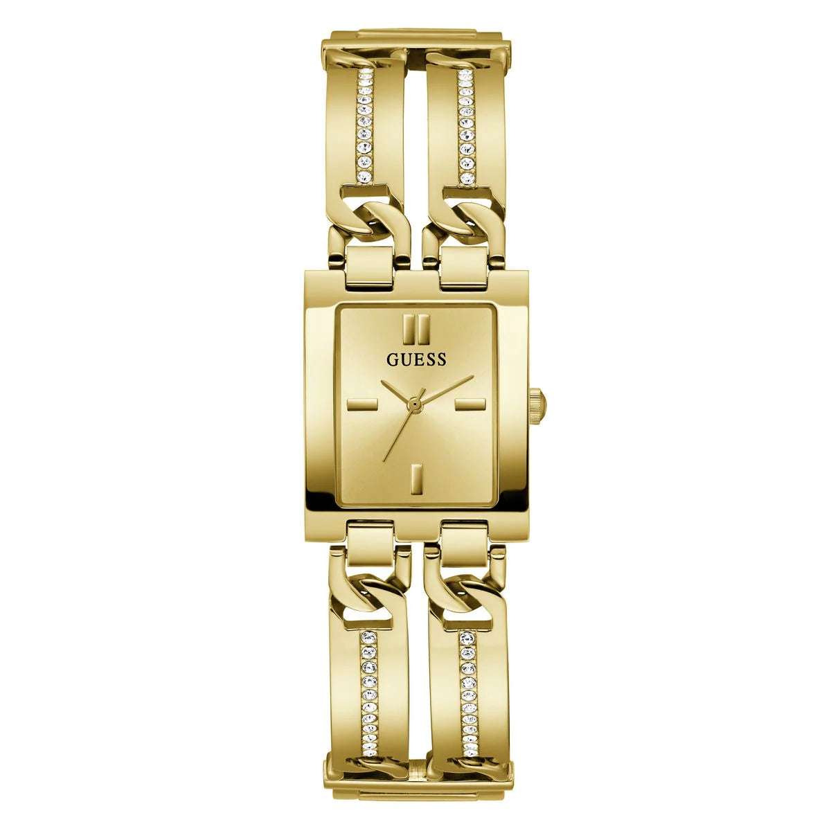 GUESS Mod Champagne Rectangle Dial Quartz Analog Women Watch GW0668L2