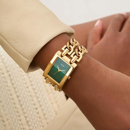 Guess Mod Heavy Metal Green Dial Analog Women's Watch GW0740L2