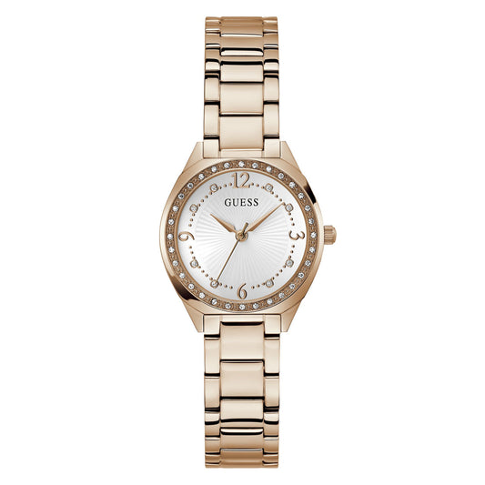 GW0767L3 GUESS | Charlotte White Dial Quartz Analog Watch (Women)