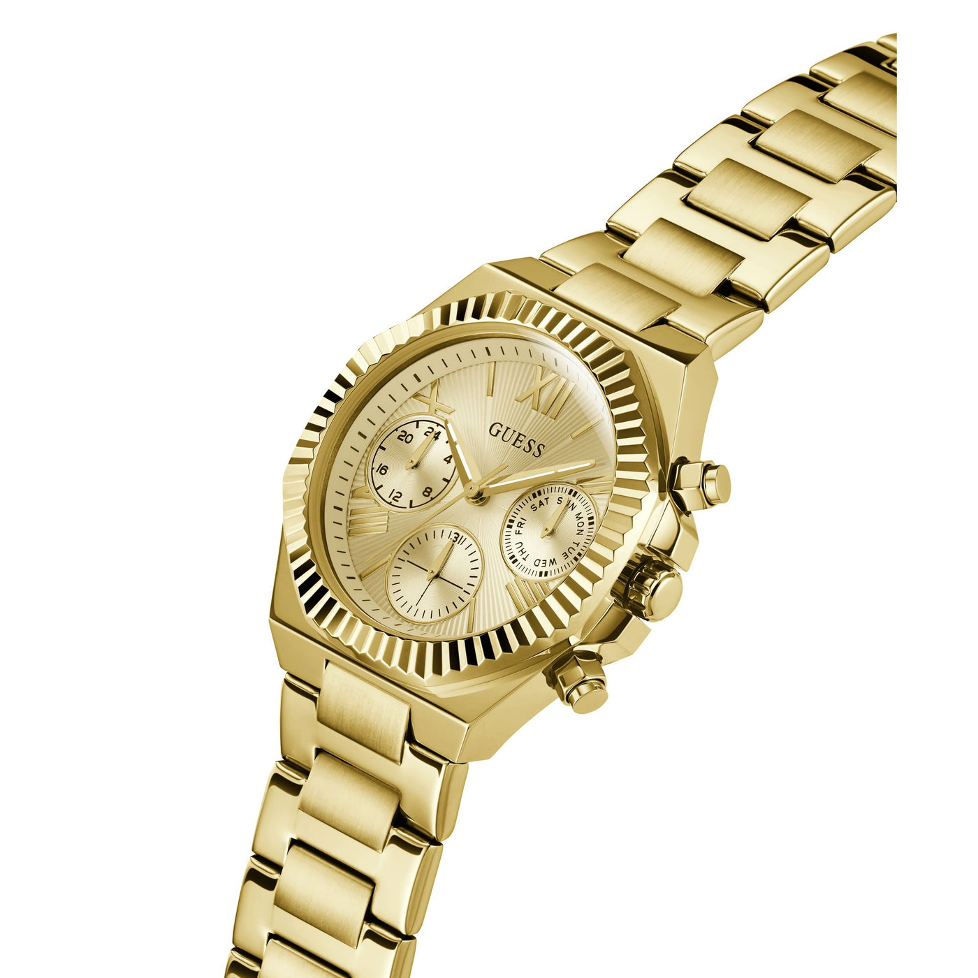 GW0769L2 GUESS | Gold Dial Quartz Analog Watch (Women)