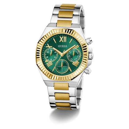 GUESS Equality Green Dial Analog Chronograph Watch for Women GW0769L4