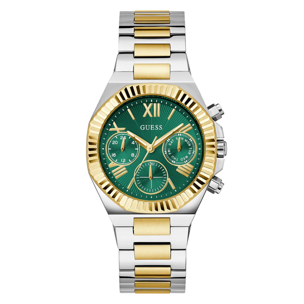 GUESS Equality Green Dial Analog Chronograph Watch for Women GW0769L4