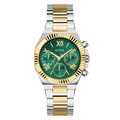 GUESS Equality Green Dial Analog Chronograph Watch for Women GW0769L4