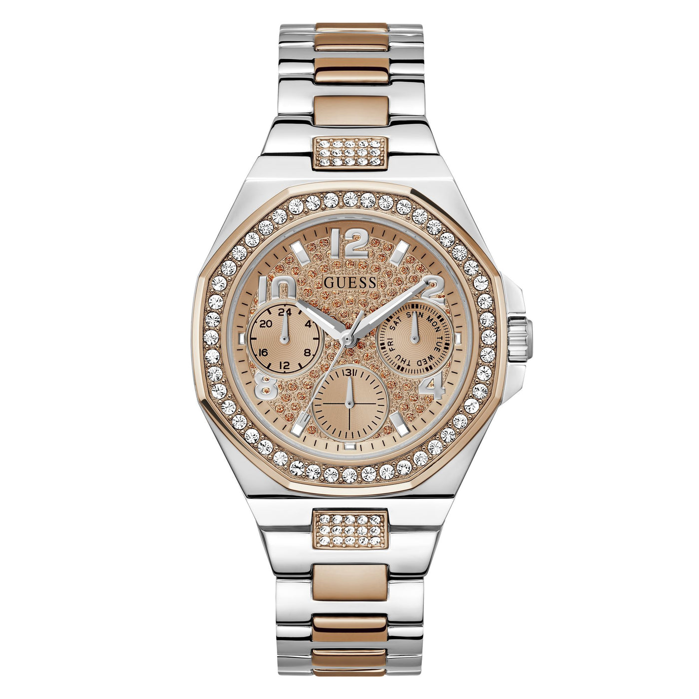 GW0777L3 GUESS | Rose gold Dial Quartz Analog Watch (Women)