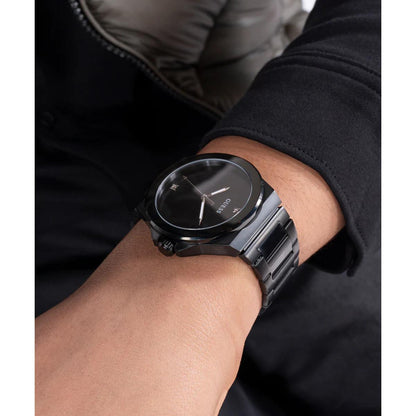 GUESS Vinyl Quartz Black Dial Analog Men's Watch GW0833G2