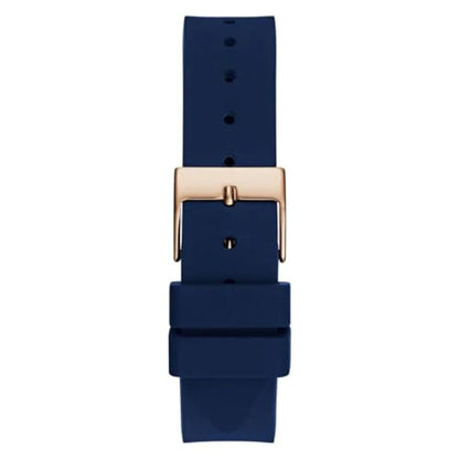 GUESS Quartz White Dial Analog Silicone Strap Women's Watch GW0844L3