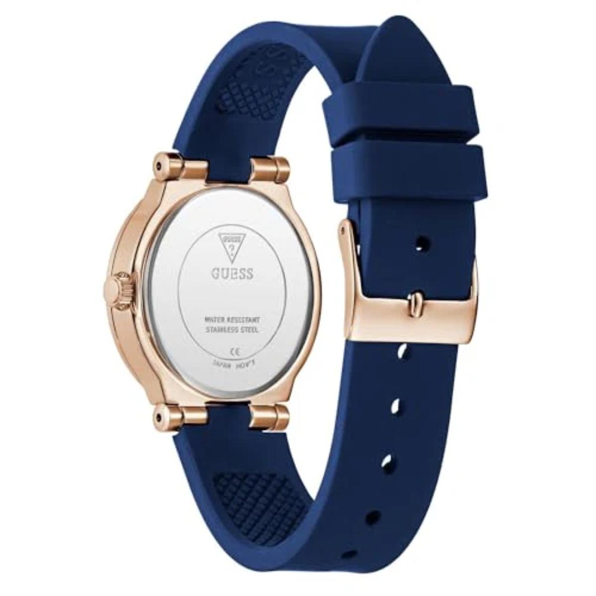 GUESS Quartz White Dial Analog Silicone Strap Women's Watch GW0844L3