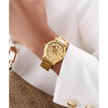 Guess Annette Champagne Round Dial Analog Women Watch - GW0861L2