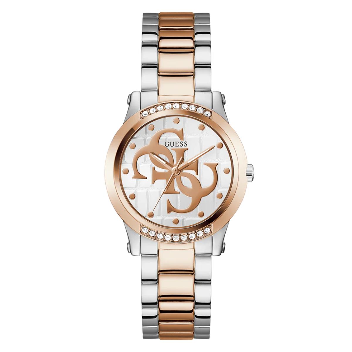 Guess White Dial Analog Stainless Steel Women's Watch GW0861L5