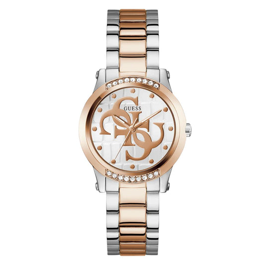 Guess White Dial Analog Stainless Steel Women's Watch GW0861L5