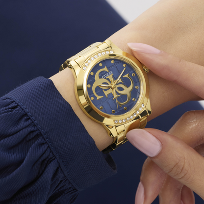 Guess Quartz Blue Dial Analog Stainless Steel Women's Watch GW0861L6