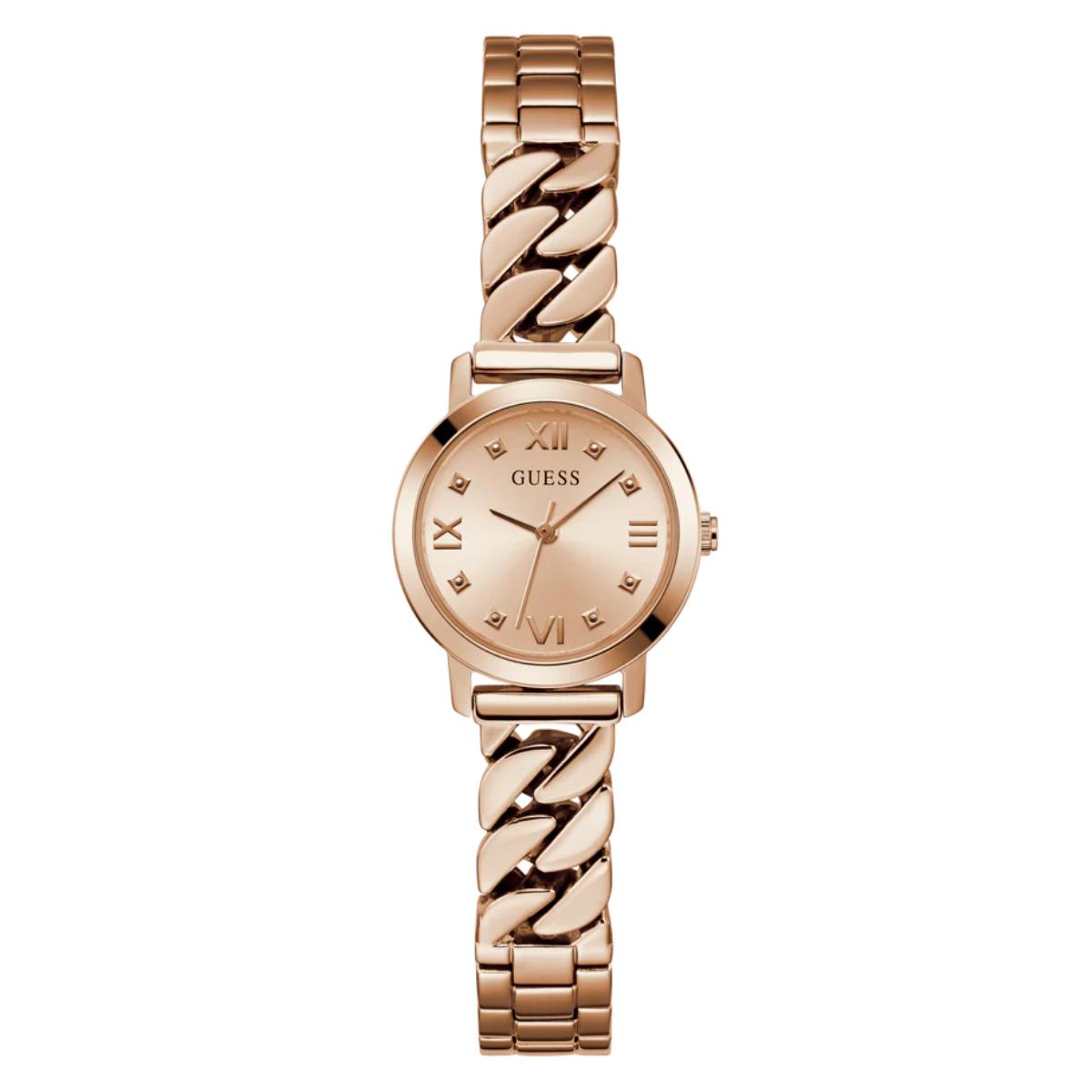 GUESS Quartz Rose Gold Dial Analog Watch For Women GW0867L3