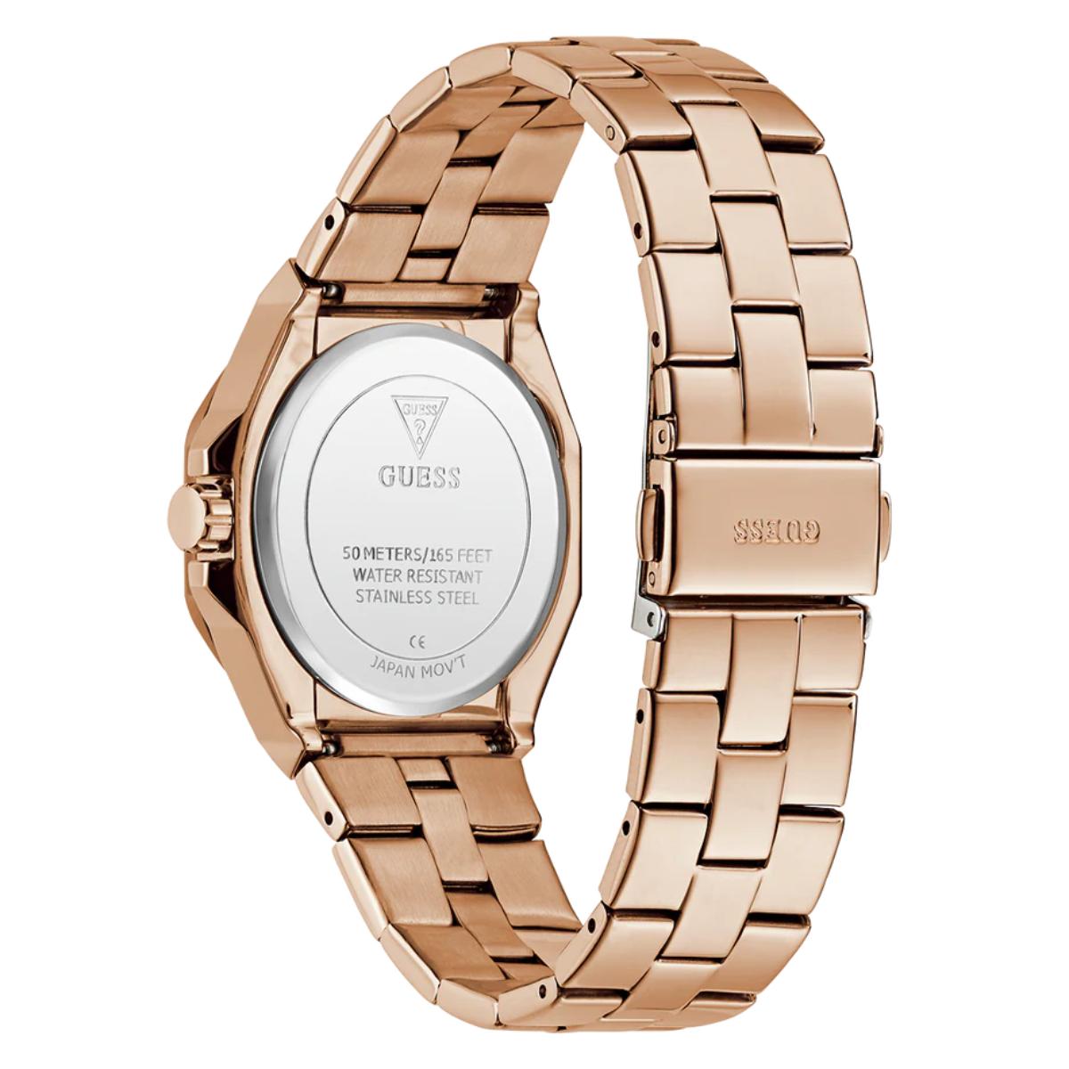 GUESS Quartz Rose Gold Dial Analog Stainless Steel Women's Watch GW0873L3