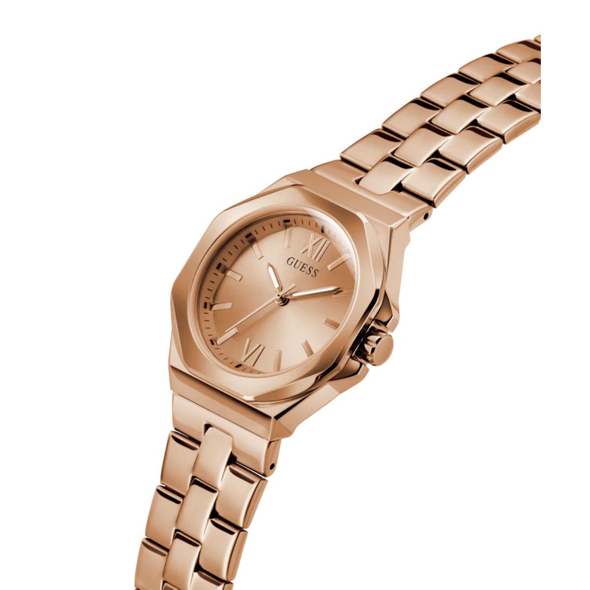 GUESS Quartz Rose Gold Dial Analog Stainless Steel Women's Watch GW0873L3