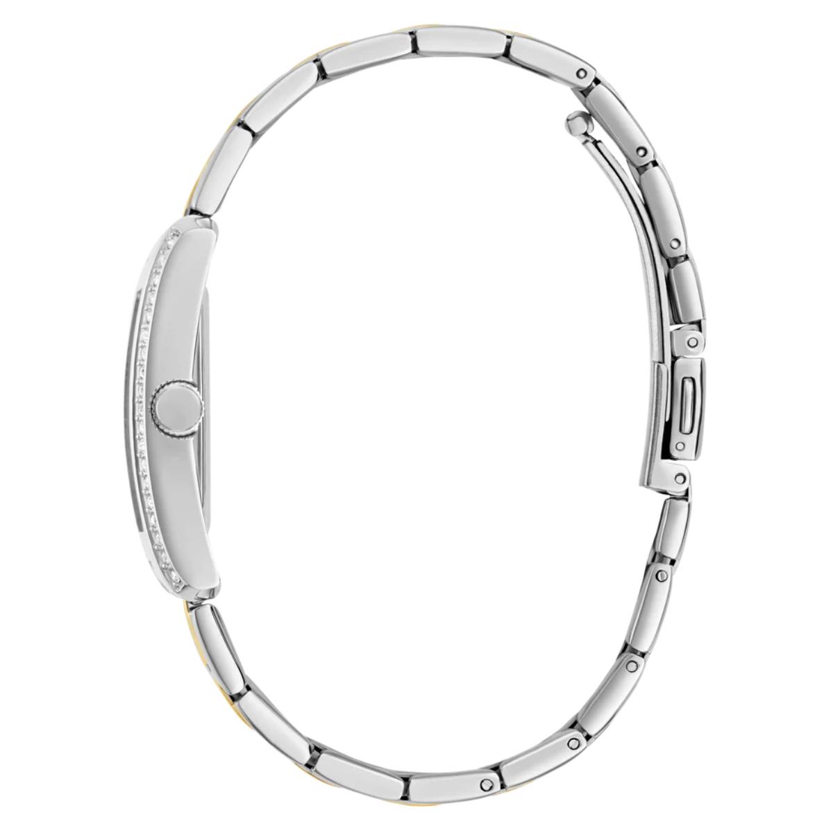 Silver bracelet on a white background