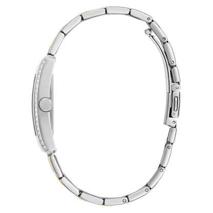 Silver bracelet on a white background