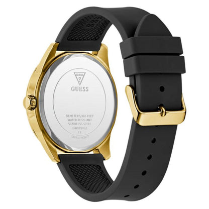 GUESS Quartz Black Dial Analog Silicone Strap Men's Watch GW0894G2