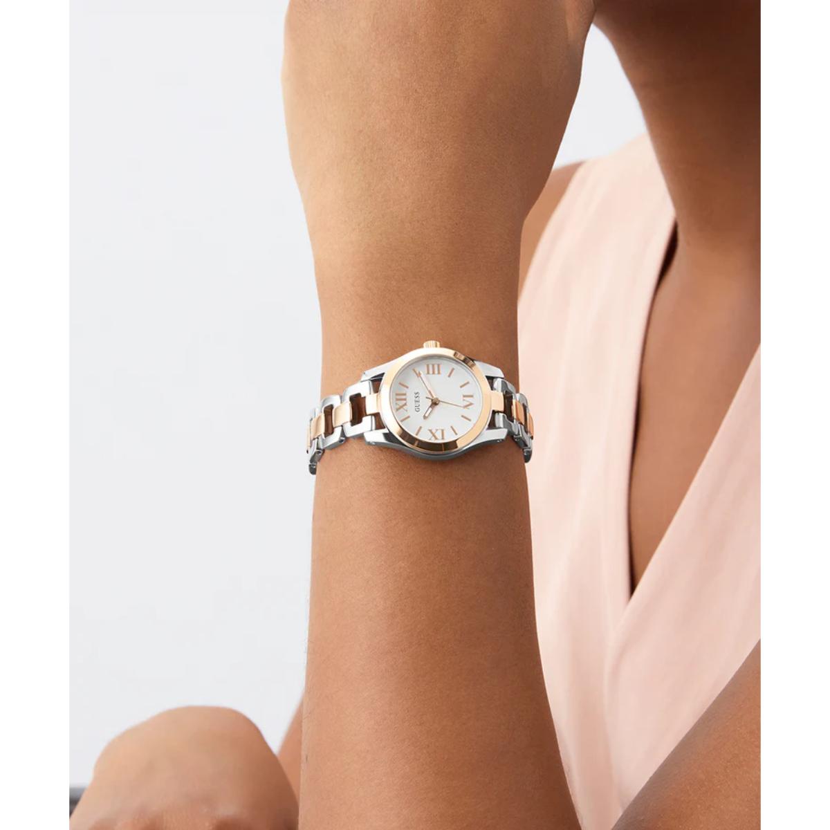GUESS Gb Veda Quartz White Dial Analog Women's Watch GW0927L5