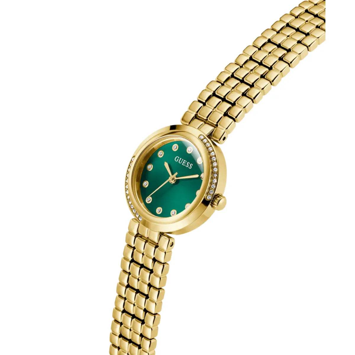 GUESS Gb Clara Quartz Green Dial Analog Women's Watch GW0930L6