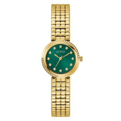 GUESS Gb Clara Quartz Green Dial Analog Women's Watch GW0930L6