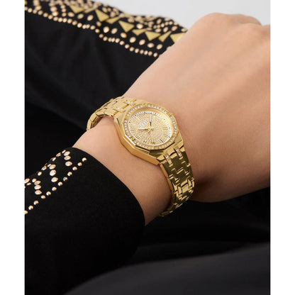 GUESS Quartz Rose Gold Dial Analog Stainless Steel Women's Watch GW0931L2