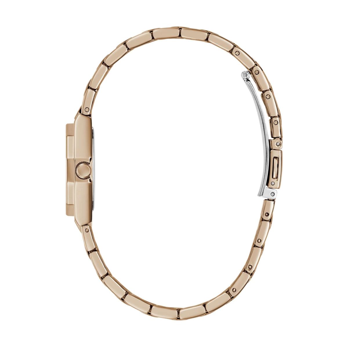 Gold watch band on a white background