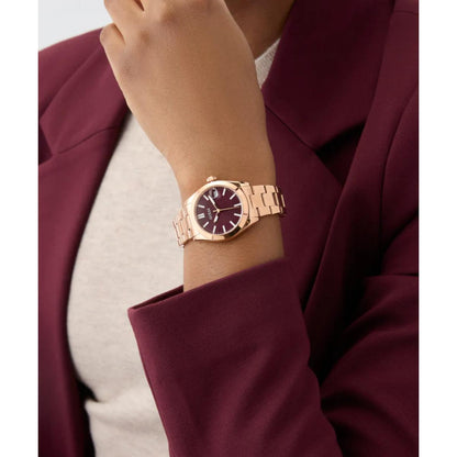 GUESS Quartz Red Dial Analog Recycled Women's Watch GW0934L5