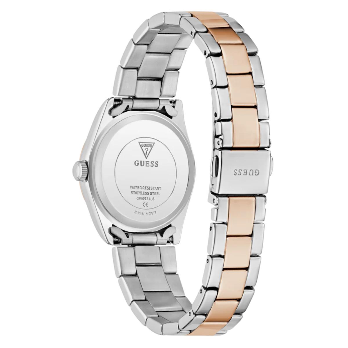 GUESS Quartz White Dial Analog Recycled Women's Watch GW0934L6