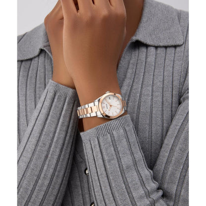 GUESS Quartz White Dial Analog Recycled Women's Watch GW0934L6