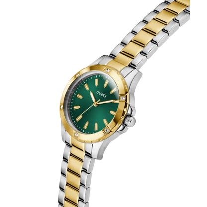 GUESS Gs Mist Quartz Green Dial Analog Women's Watch GW0948L8