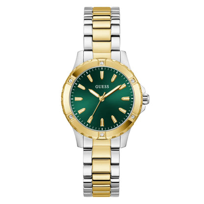 GUESS Gs Mist Quartz Green Dial Analog Women's Watch GW0948L8