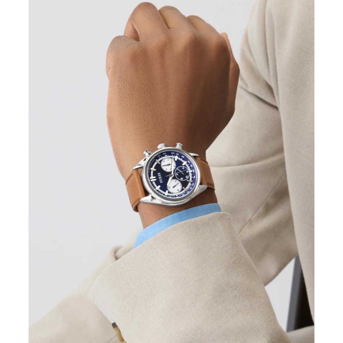 GUESS Quartz Blue Dial Analog Chronograph Watch For Men GW0972G1