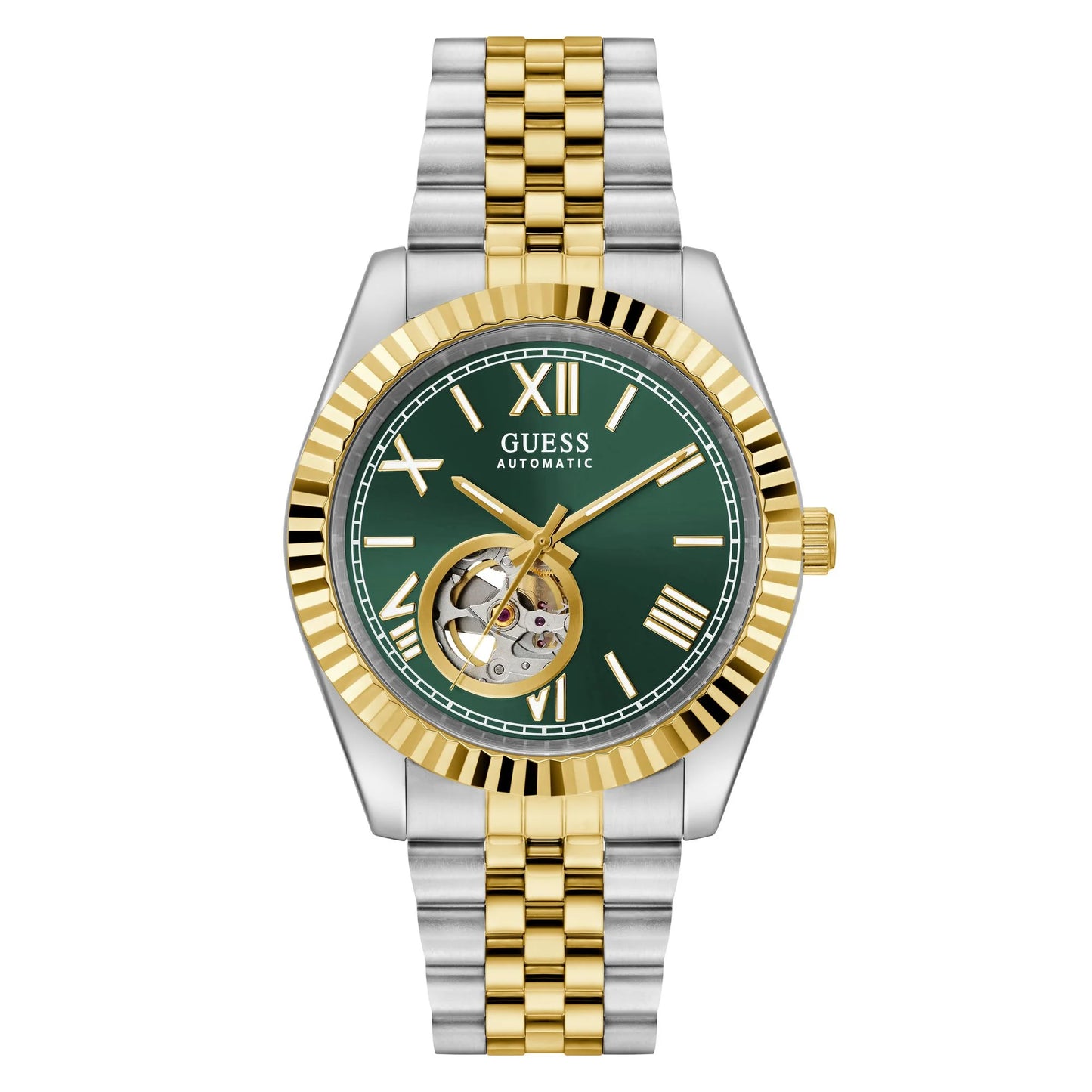 Guess Connoisseur Green Round Automatic Men's Watch - GW0984G4