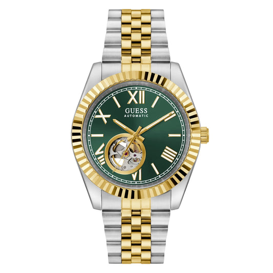 Guess Connoisseur Green Round Automatic Men's Watch - GW0984G4