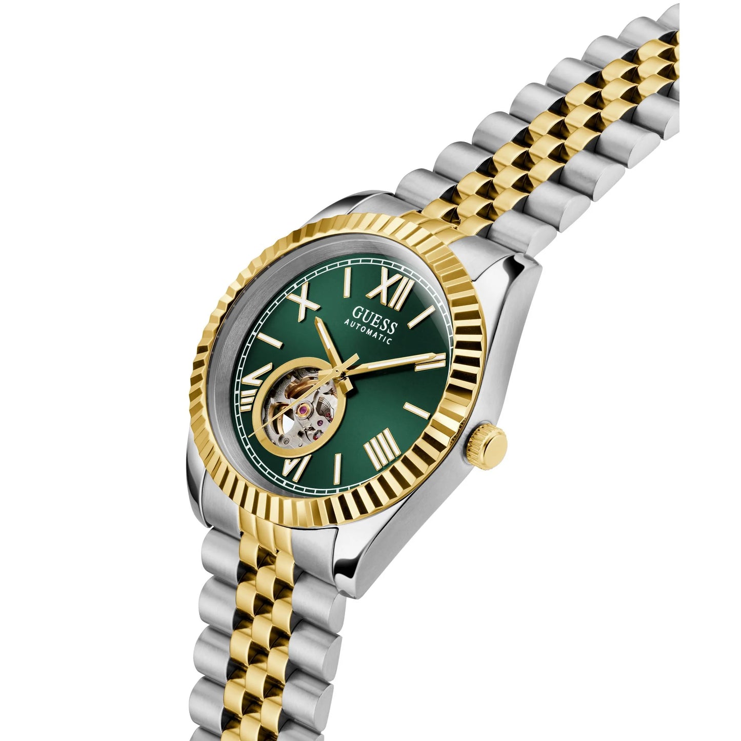 Guess Connoisseur Green Round Automatic Men's Watch - GW0984G4