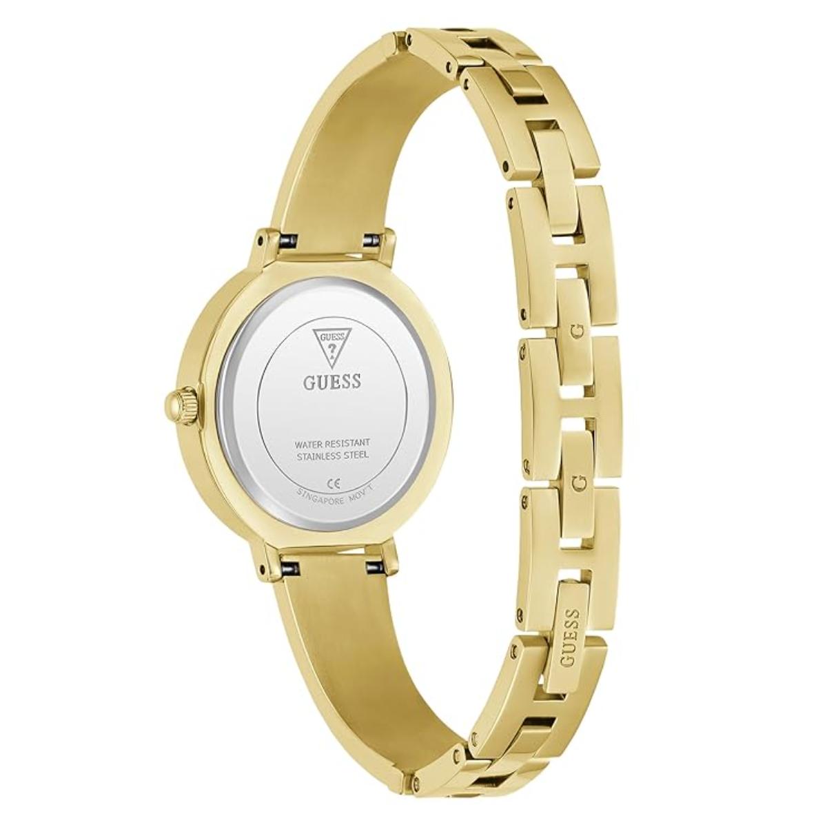 GUESS Quartz White Dial Analog Stainless Steel Women's Watch GW0991L2