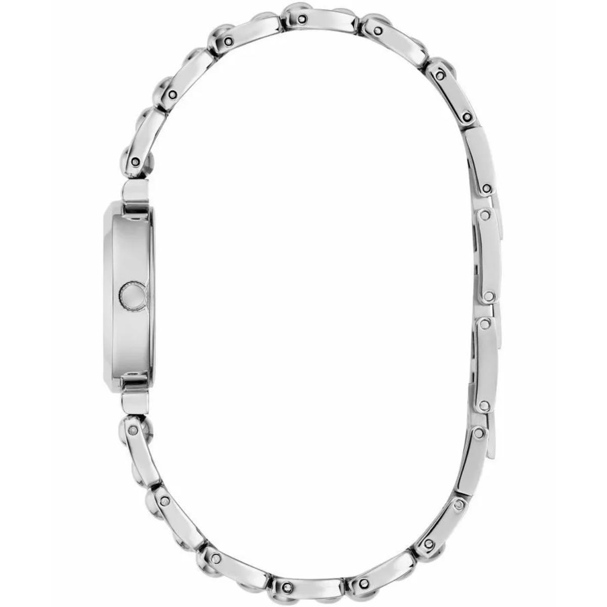Silver bracelet on a white background