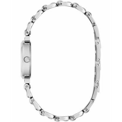 Silver bracelet on a white background