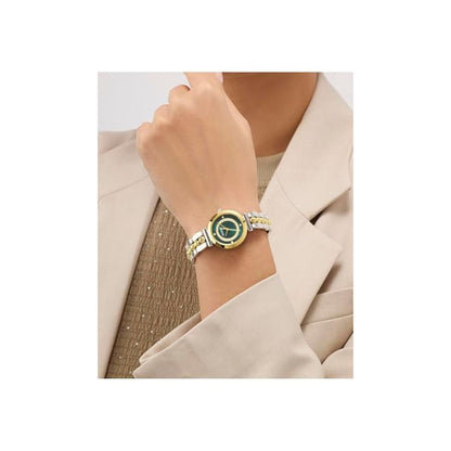 GUESS Quartz Green Dial Analog Stainless Steel Women's Watch GW0994L3