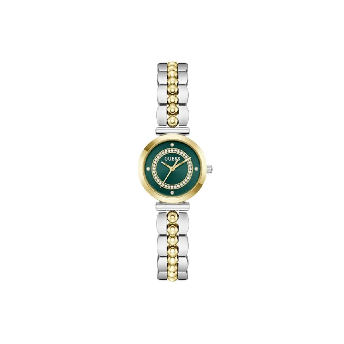 GUESS Quartz Green Dial Analog Stainless Steel Women's Watch GW0994L3