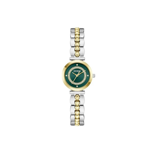 GUESS Quartz Green Dial Analog Stainless Steel Women's Watch GW0994L3