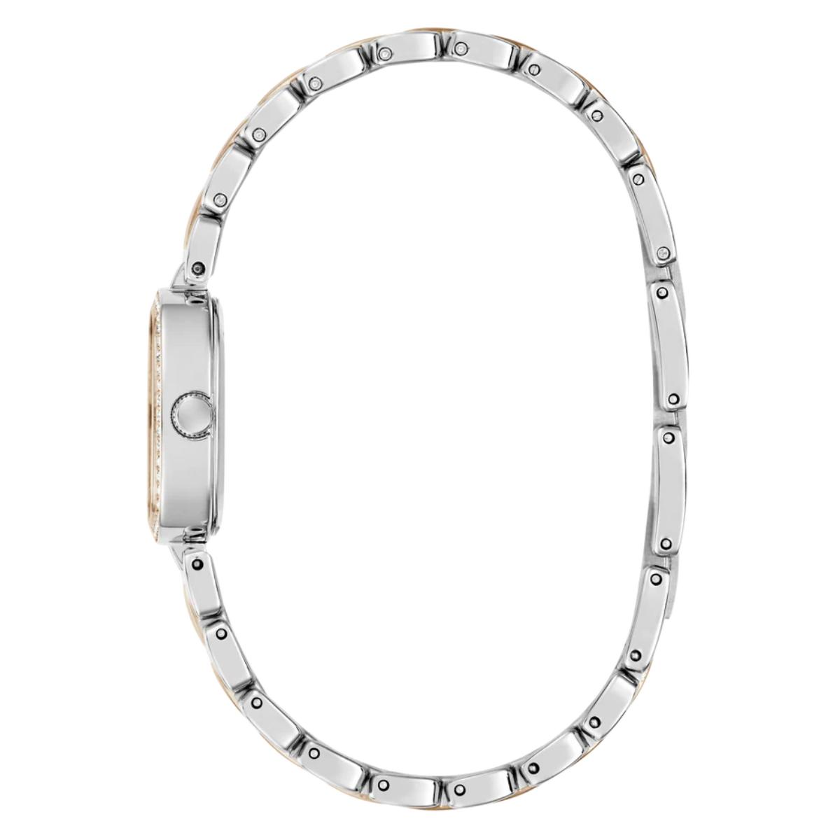 GUESS Quartz White Dial Analog Stainless Steel Women's Watch GW1018L5