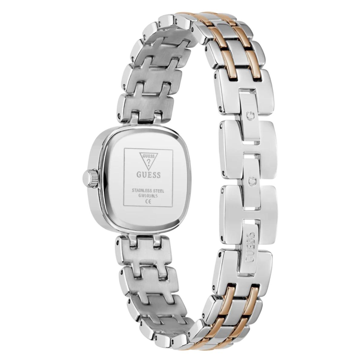 GUESS Quartz White Dial Analog Stainless Steel Women's Watch GW1018L5